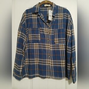 Plaid Button-Up Shirt